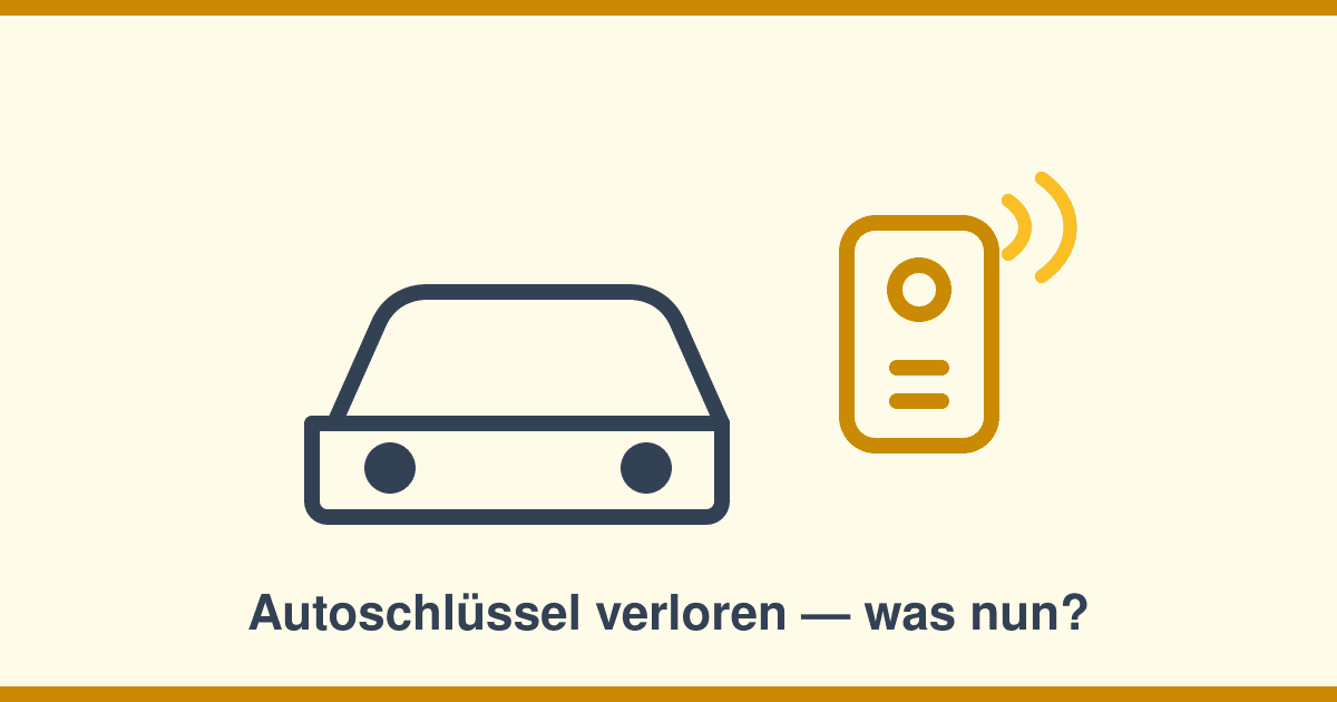 Autoschlüssel verloren: Kosten, Ablauf und was die Versicherung zahlt