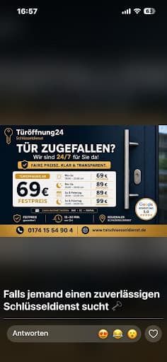 Schlüsseldienst Türöffnung24 — Kundenfoto